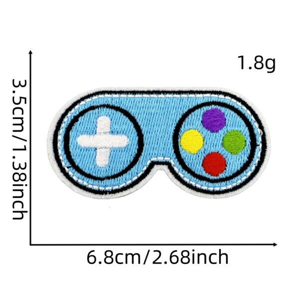 Wholesale Game Controller Design Embroidered Patches Polyester Thread Decorative for Bags Clothing Boutique