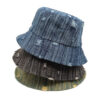 oly-304dd30b705810dd11c6d57401e7fca2 Wholesale Fashion Distressed Denim Fisherman Hat Unisex Dark Blue Sun Protection for Resale
