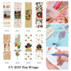 Wholesale 2/8/16pcs UV DTF Stickers Juneteenth Black Culture Leopard Butterfly Nurse Print Pen and Bookmark Stickers