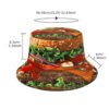 Wholesale Double Sided Beef Burger Pattern Fisherman Hat Sun Protection Stylish Outdoor Travel Hat Fashion Accessory for Resale