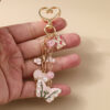 Wholesale Blue Zinc Alloy Heart Butterfly Keychain Trendy Bag Charm for Backpacks Bags