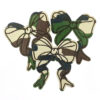 Wholesale Polyester Camouflage Five-Pointed Star Bow Embroidered Patch for DIY Craft Supply