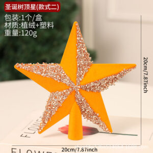 Type b 20cm champagne color painted top star (individually packaged in pvc box)