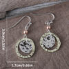 Wholesale Electroplated Zinc Alloy Geometric Ring Earrings Fashion Accessory for Gift Boutique Resale