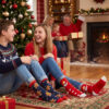 Wholesale Christmas Mid Calf Socks Cartoon Pattern Moisture Wicking Polyester Cotton Unisex Holiday Gift Party Fashion Accessory