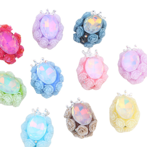 Wholesale Red Polymer Clay Crown Beads DIY Bag Charm Phone Accessory