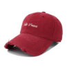 oly-30f06e62ae7e0b2f751030670bc123a1 Wholesale Trendy Letter Embroidered Baseball Cap Black Adjustable Sun Protection Hat for Daily Use