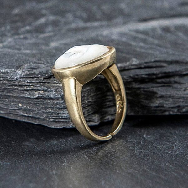 oly-30f71e048be1a76747e9b6d1d91a41dc Wholesale Retro Face Ring Gold Alloy Adjustable Jewelry Accessory Gift
