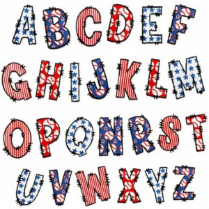 Wholesale Embroidered Letter Patches with American Flag Design Polyester Thread Casual Decorative Accessory