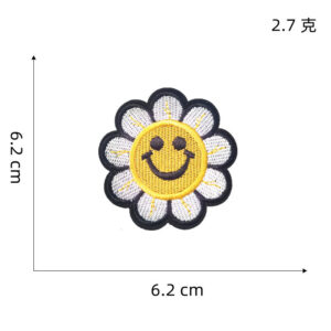 3#-Smile Sunflower * Hot Melt Adhesive Cloth Sticker
