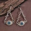 Wholesale Vintage Gothic Triangular Evil Eye Earrings Zinc Alloy Trendy Fashion Accessory for Casual Wear