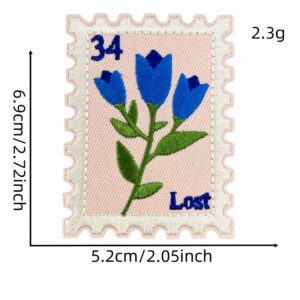 Flower stamp cloth sticker #7