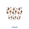 Wholesale 2/4/8pcs Gourmet Pastry Dessert Print Mini Cup Keychain Sticker