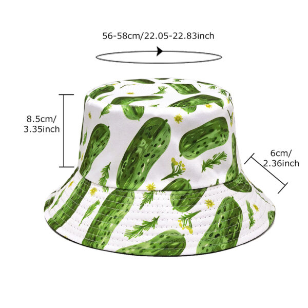 Wholesale Fashion Reversible Cucumber Print Bucket Hat Sun Protection Everyday Style