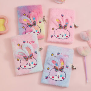 oly-3157045ab3fb66af2f2d47adb2875954 Wholesale Boutique Plush Cartoon Rabbit Embroidered Notebook Trendy Diary for School Office
