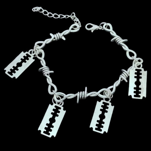 oly-316400579b4d4f63a3588ea7556c9028 Wholesale Punk Style Bracelet Set Zinc Alloy Star Razor Cross Unisex Jewelry Boutique Resale
