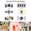 oly-3164aa2b4e803af71cf0c2f93bae14c5 Wholesale 5pcs Sketch Art Lady Portrait Rose Sunflower Butterfly Star Checker Border Mixed Decor Prints 16oz Cup UV DTF Wraps