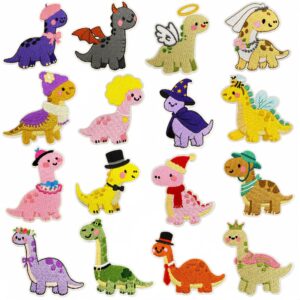 oly-316f16ecba3df15d5c83492508ee3458 Wholesale Cartoon Dinosaur Embroidered Patches Kids Clothing Decoration Gift Resale