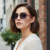 oly-318eaa89a195f725812dc2cb8c93bac1 Wholesale Stylish Retro Frameless Sunglasses UV400 Sun Protection Gold Frame Grey Lens Boutique Resale Accessory