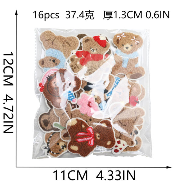 oly-3199fb031dc9c5e1b4a8e7b4a5e5e42d Wholesale Cute Little Bear Embroidery Patch Polyester Thread Everyday Use Decorative Accent