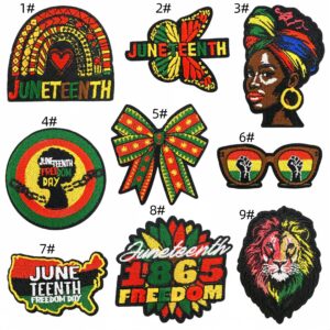 Cartoon black cloth stickers set of 9 pieces