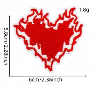 Flame love cloth sticker 9#