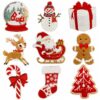 oly-31d9a7c8f01e0ebfe3bbe184685df995 Wholesale Christmas Embroidered Patch Iron-on DIY Cloth Sticker Santa Claus Gingerbread Man Decor