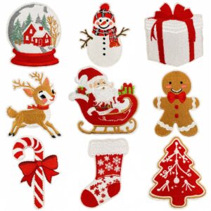 oly-31d9a7c8f01e0ebfe3bbe184685df995 Wholesale Christmas Embroidered Patch Iron-on DIY Cloth Sticker Santa Claus Gingerbread Man Decor