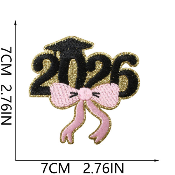 oly-31e491f46cad53b4bf6ed3236f51ef4c Wholesale Polyester Graduation Embroidery Patch Trendy Clothing Decoration for Students