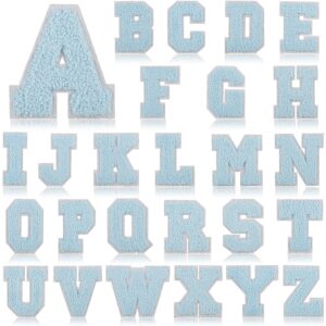 26 light blue characters on white background -51g