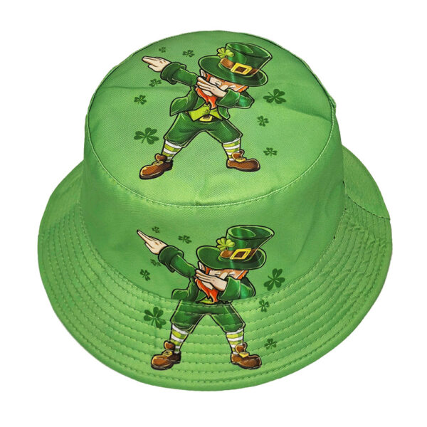 Wholesale Clover Print Bucket Hat Sun Protection Party Accessory for Resale
