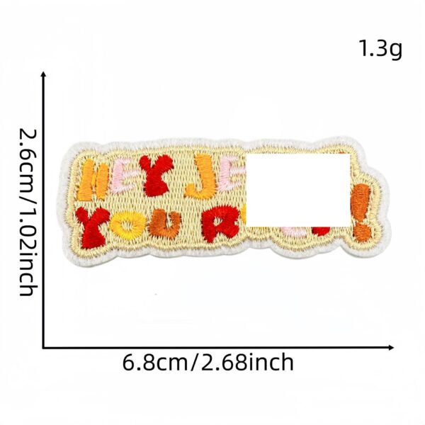 oly-31f35a0dede507664dc6303e5e3d5f80 Wholesale Cartoon Inspirational English Embroidered Patches Set of 9 Iron-On Decorative Accent for Clothing & Bags