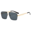 oly-31f8b70d32ca2e1d643a309ae0e52f0a Wholesale Trendy Frameless Double Bridge Metal Sunglasses for Women Gold Frame Grey Lens UV400, Perfect for Daily Wear Driving and Gift