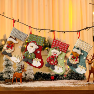 oly-320db30306f43cdfc11d4bc67b450252 Wholesale Cartoon Christmas Stocking Small Polyester Gift Bag Decorative Accessory