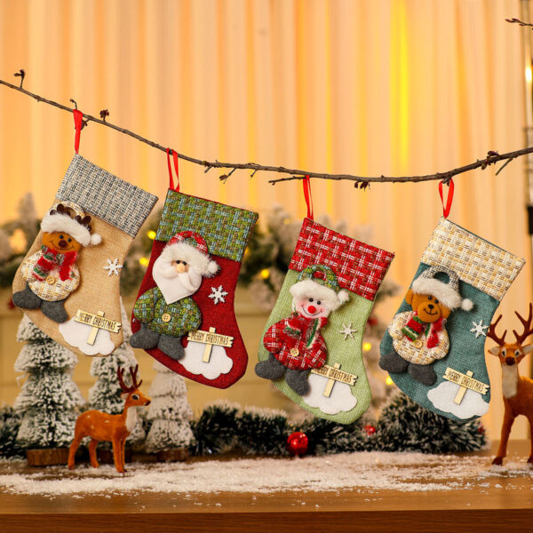 oly-320db30306f43cdfc11d4bc67b450252 Wholesale Cartoon Christmas Stocking Small Polyester Gift Bag Decorative Accessory