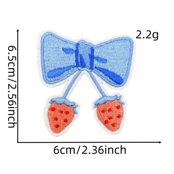 Wholesale Fresh Blue Embroidered Cartoon Patches Iron On Decorative Accent for Clothing and Crafts