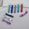 Wholesale Trendy Rhinestone Bottle Opener Keychain White Zinc Alloy Travel Commemoration Gift Boutique Resale