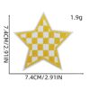 oly-321d83a3676d06e6740cfdfecffa0120 Wholesale Plaid Star Iron-On Patches 9-Piece Set Polyester Embroidery Clothing Accessory for Women Casual DIY Craft Supply