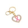 oly-322079efb8acf608f850cc6350af0555 Wholesale Modern Rhinestone Heart Keychain Alloy Pink Ribbon Car Key Accessory Gift