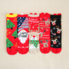 Wholesale Christmas Cartoon Socks Cute Santa Reindeer Pattern for Women Gift Boutique Resale