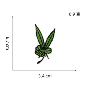 7# leaf cloth stickers
