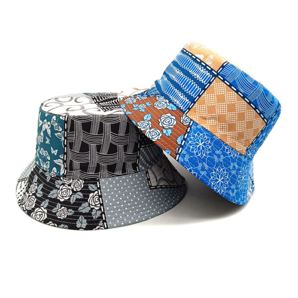 oly-3235d786df4691dfd6245a18a9b24421 Wholesale Geometric Patchwork Bucket Hat Trendy Fashion Accessory for Everyday Gift Resale
