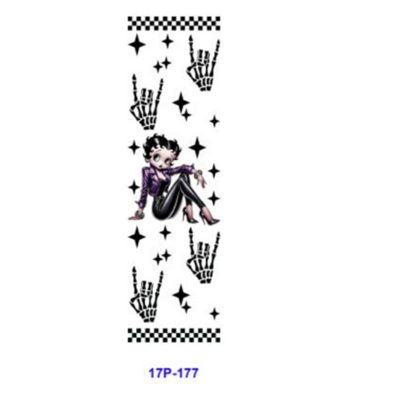 oly-323b2a2c2275659a0e308f490d330017 Wholesale 2/8/16 pcs UV DTF Goth Theme Pen and Bookmark Stickers