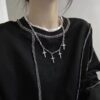 oly-3259c54a09814f7f39875734191ad736 Wholesale Zinc Alloy Cross Pendant Necklace for Men and Women, Chic Layering Jewelry Accessory