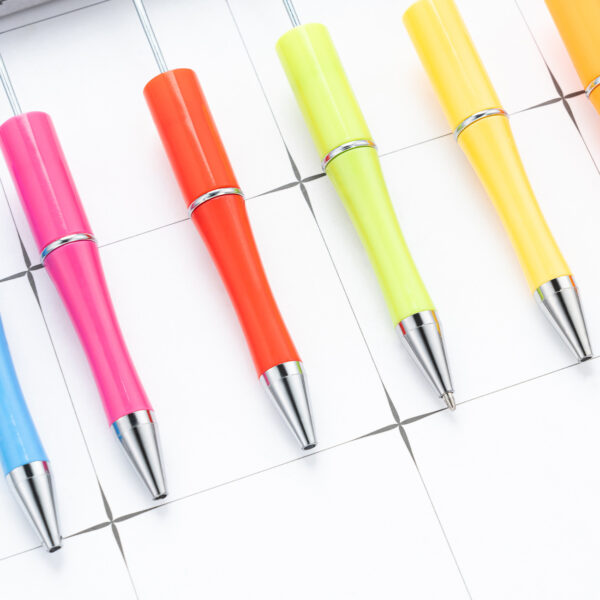 oly-327b9d18d63c895bb0df0caf3abe2a69 Wholesale Rotating Beaded Keychain Pen Plastic Ballpoint Pen 1.0mm Tip for Office School Gift