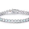 oly-328852b3f5071979db29dac51f43ff7d Wholesale Women's Silver Tone Opal Bracelet Alloy Electroplated Boutique Resale