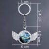 Wholesale Starry Night European Style Rhinestone Keychain Zinc Alloy Bag Charm Pendant