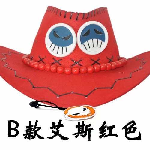 oly-32a23b9ea5ac7bd0d810fca6118ccb43 Wholesale Red Ace Cosplay Hat Windproof Large Brim Cartoon Fisherman Hat for Party and Boutique Resale