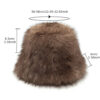 Wholesale Chic Women's Plush Bucket Hat Retro Warm Short Brim Fashion Accessory