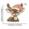 Wholesale Pink Christmas Embroidery Patch Polyester Thread Iron-On Decorative Gift